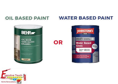 test paint oil or water based|oil based paint over water.